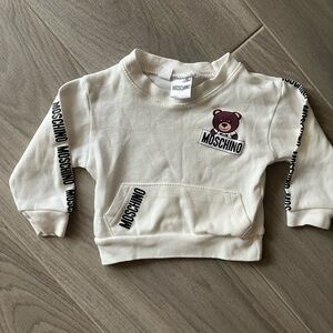 Moschino Kids Cream Bear Patch Sweatshirt